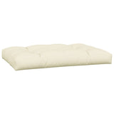 Pallet Cushions 2 pcs Cream Fabric - Top-Down View