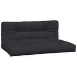 Pallet Cushions 2 pcs Black Fabric - Front View