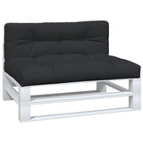 Pallet Cushions 2 pcs Black Fabric - Side View
