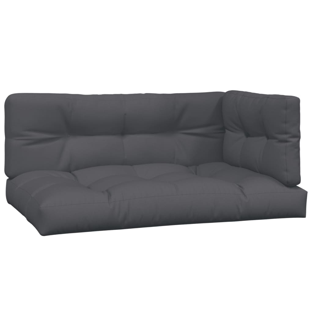 Pallet Cushions 3 pcs Anthracite Fabric
