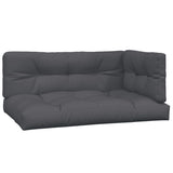 Pallet Cushions 3 pcs Anthracite Fabric - Front View