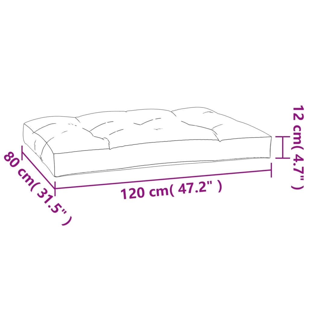 Pallet Cushions 3 pcs Anthracite Fabric