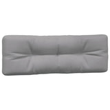 Pallet Cushions 3 pcs Grey Fabric - Rear View