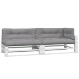 Pallet Cushions 5 pcs Grey Fabric - Side View