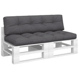 Pallet Cushions 2 pcs Anthracite Fabric - Side View