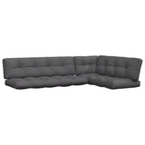 Pallet Cushions 5 pcs Anthracite Fabric - Front View