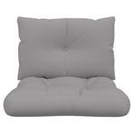 Pallet Cushions 2 pcs Grey Fabric