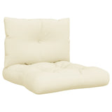 Pallet Cushions 2 pcs Cream Fabric - Front View