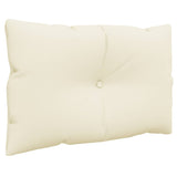 Pallet Cushions 2 pcs Cream Fabric - Top-Down View