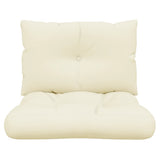 Pallet Cushions 2 pcs Cream Fabric - 45-Degree Angle