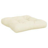 Pallet Cushions 2 pcs Cream Fabric - Rear View