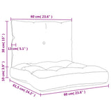 Pallet Cushions 2 pcs Cream Fabric - Extra Image