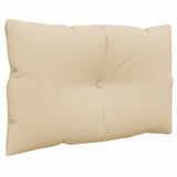 Pallet Cushions 2 pcs Beige Fabric - Top-Down View