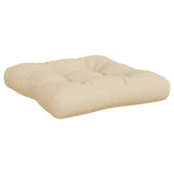 Pallet Cushions 2 pcs Beige Fabric - Rear View