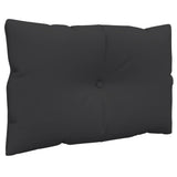 Pallet Cushions 2 pcs Black Fabric - Top-Down View