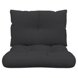 Pallet Cushions 2 pcs Black Fabric - 45-Degree Angle