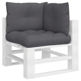 Pallet Cushions 3 pcs Anthracite Fabric - Side View