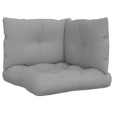 Pallet Cushions 3 pcs Grey Fabric - Front View