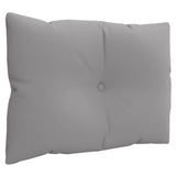Pallet Cushions 3 pcs Grey Fabric - Top-Down View