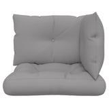 Pallet Cushions 3 pcs Grey Fabric - 45-Degree Angle