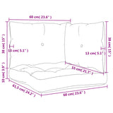 Pallet Cushions 3 pcs Grey Fabric - Extra Image