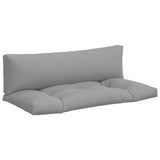 Pallet Cushions 2 pcs Grey Fabric - Front View