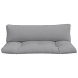 Pallet Cushions 2 pcs Grey Fabric - Top-Down View