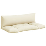 Pallet Cushions 2 pcs Cream Fabric - Front View