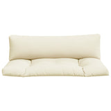 Pallet Cushions 2 pcs Cream Fabric - Top-Down View
