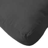 Pallet Cushions 2 pcs Black Fabric - Close-Up Angle