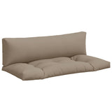 Pallet Cushions 2 pcs Taupe Fabric - Front View
