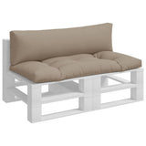 Pallet Cushions 2 pcs Taupe Fabric - Side View