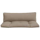 Pallet Cushions 2 pcs Taupe Fabric - Top-Down View