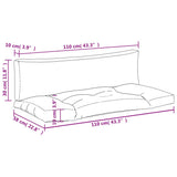 Pallet Cushions 2 pcs Taupe Fabric - Extra Image