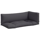 Pallet Cushions 3 pcs Anthracite Fabric - Front View