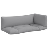 Pallet Cushions 3 pcs Grey Fabric - Front View
