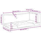Pallet Cushions 3 pcs Cream Fabric