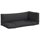 Pallet Cushions 3 pcs Black Fabric - Front View