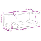 Pallet Cushions 3 pcs Black Fabric - Extra Image