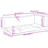 Pallet Cushions 3 pcs Wine Red Fabric