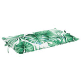 Sun Lounger Cushion Leaf Pattern Oxford Fabric - Rear View