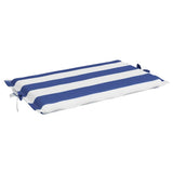 Sun Lounger Cushion Blue&White Stripe Oxford Fabric - 45-Degree Angle