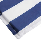 Sun Lounger Cushion Blue&White Stripe Oxford Fabric - Close-Up Angle