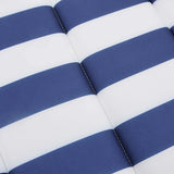 Sun Lounger Cushion Blue&White Stripe Oxford Fabric - Low Angle