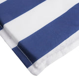 Sun Lounger Cushion Blue&White Stripe Oxford Fabric - Rear View