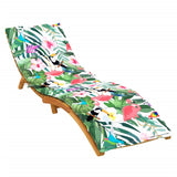 Sun Lounger Cushion Multicolour Oxford Fabric - Side View