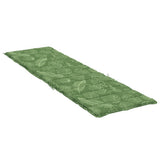 Sun Lounger Cushion Leaf Pattern Oxford Fabric - Top-Down View