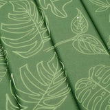Sun Lounger Cushion Leaf Pattern Oxford Fabric - Close-Up Angle