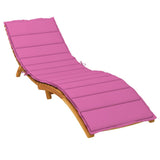 Sun Lounger Cushion Pink Oxford Fabric - Side View