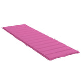 Sun Lounger Cushion Pink Oxford Fabric - Top-Down View